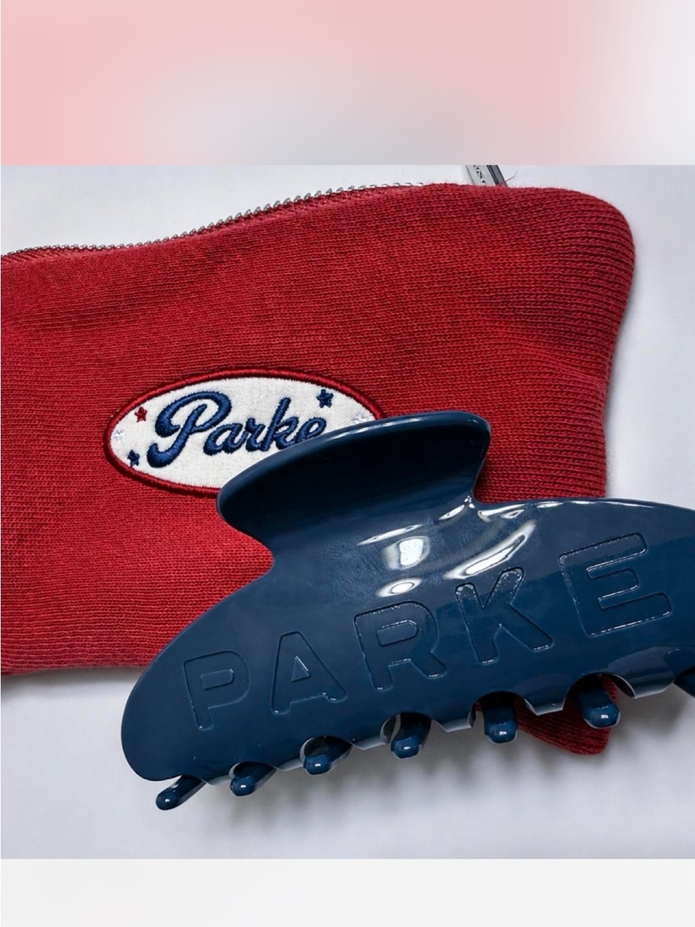 Parke SALTY Dark Blue Oversized Hair Claw Clip New in Parke Bag Rare Sold Out